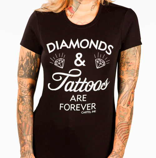 Diamonds and Tattoos are Forever Women's T-Shirt – Cartel Ink